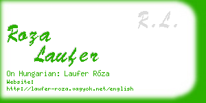 roza laufer business card