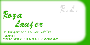 roza laufer business card